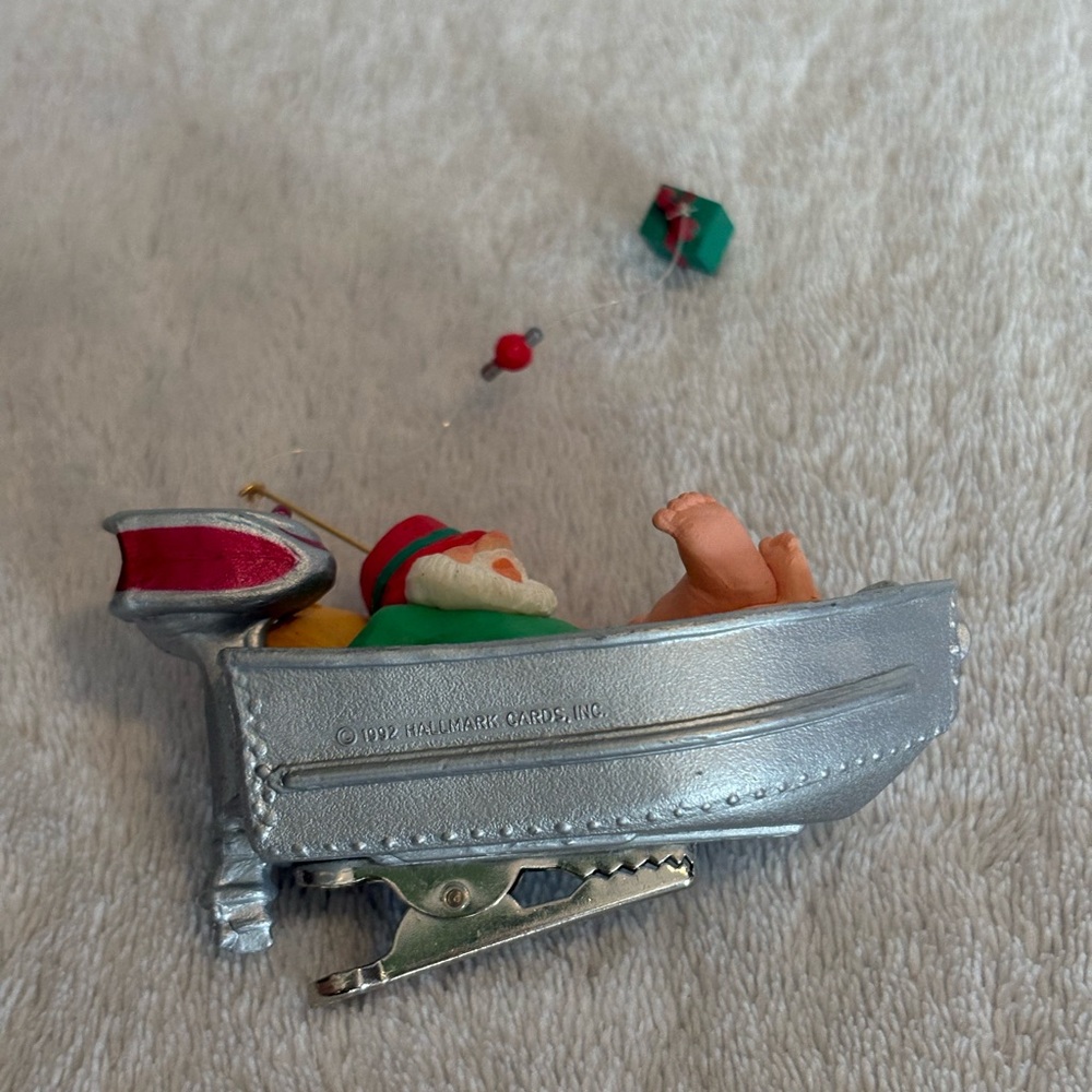 1992 GONE WISHIN' Hallmark Keepsake Christmas Clip On Ornament In Box - Picture 7 of 16